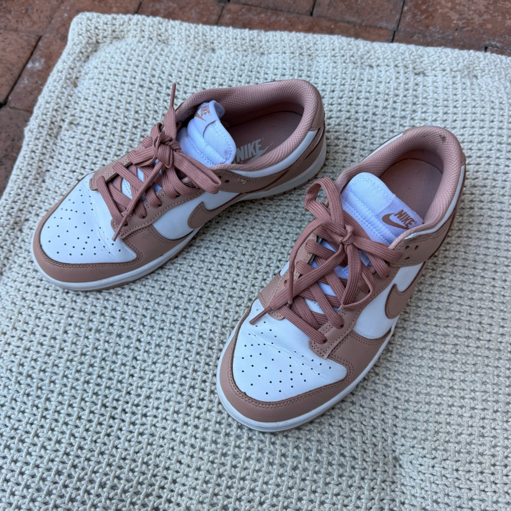 Nike Women's Sneakers in White and Tan